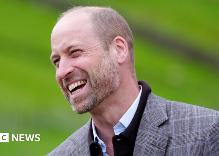 Prince William on a visit to Yorkshire this month