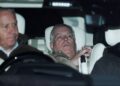 Andrew Mountbatten-Windsor leaves Aylsham Police Station on the day he was arrested on suspicion of misconduct in public office.