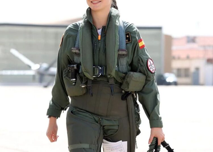 Her Royal Highness the Princess of Asturias at Talavera la Real Air Base in Badajoz.