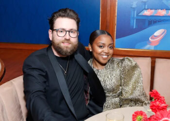 Kevin Jay Anik and Quinta Brunson attend Neiman Marcus Creates the Magic Holiday Launch Event at Sunset Tower Hotel on October 24, 2023 in Los Angeles, California.