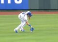 Jac Caglianone was ruled to have not caught this baseball.