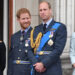 Meghan Markle, Prince Harry, Prince William and Kate Middleton attend the RAF100 flypast in 2018. By: James Whatling/MEGA