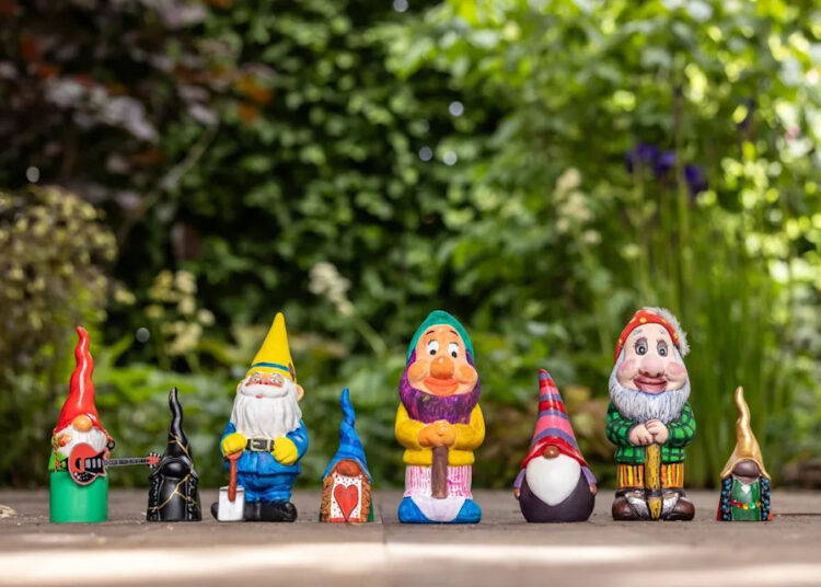 Gnomes painted by celebrities are to feature at the 2026 Chelsea Flower Show (PA Media)