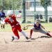 Addison Brown slides into second.