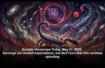 Scorpio Horoscope Today, May 21, 2026: Earnings can exceed expectations, but don’t turn that into careless spending