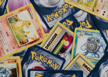 A collection of Pokemon cards.