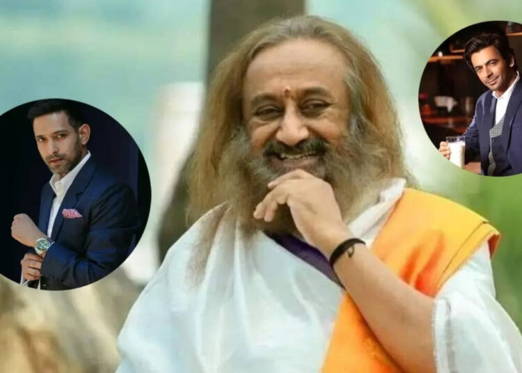 Sri Sri Ravi Shankar meets Bollywood celebrities, Vikrant Massey shares his experience of playing him in ‘White’ | Hindi Movie News