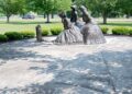 A sculpture of the three ladies for the birthplace of Memorial Day in Boalsburg on Tuesday, June 18, 2024.