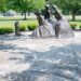 A sculpture of the three ladies for the birthplace of Memorial Day in Boalsburg on Tuesday, June 18, 2024.
