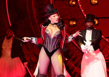 Megan Thee Stallion makes her Broadway debut in Moulin Rouge! The Musical at Al Hirschfeld Theatre on March 24, 2026 in New York City.