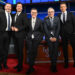 'Late Show' host Stephen Colbert with guests Jimmy Kimmel, Jimmy Fallon, John Oliver, and Seth MeyersCredit: Scott Kowalchyk/cbs