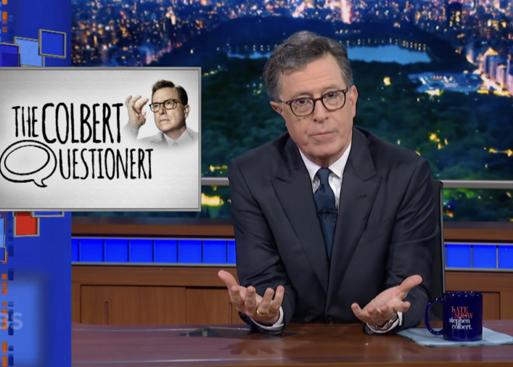 Stephen Colbert faces quickfire questions from 15 celebrity guest hosts
