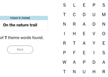 NYT Strands board for May 26, 2026: On the nature trail.