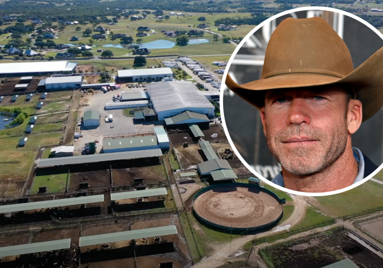 Taylor Sheridan net worth Yellowstone creator Bosque Ranch Vanity Fair portrait