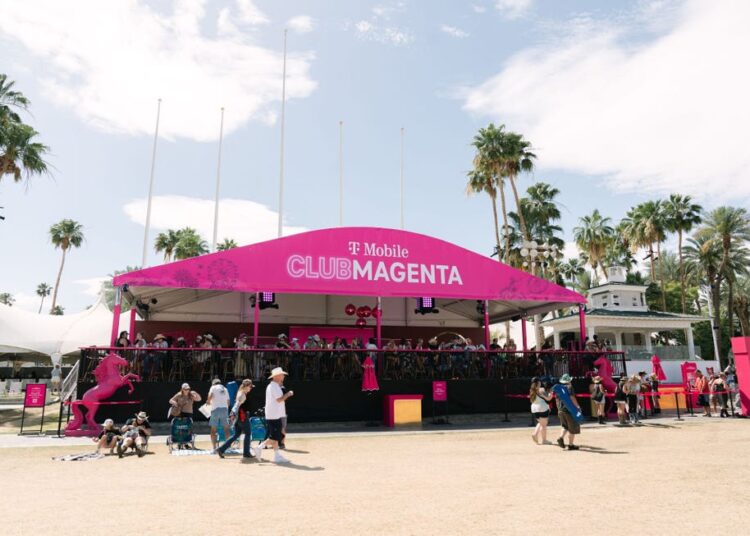 Stagecoach T-Mobile Club Magenta Tent in Indio, California - Country Living