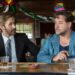 This image released by Warner Bros. shows Ryan Gosling, left, and Russell Crowe in a scene from