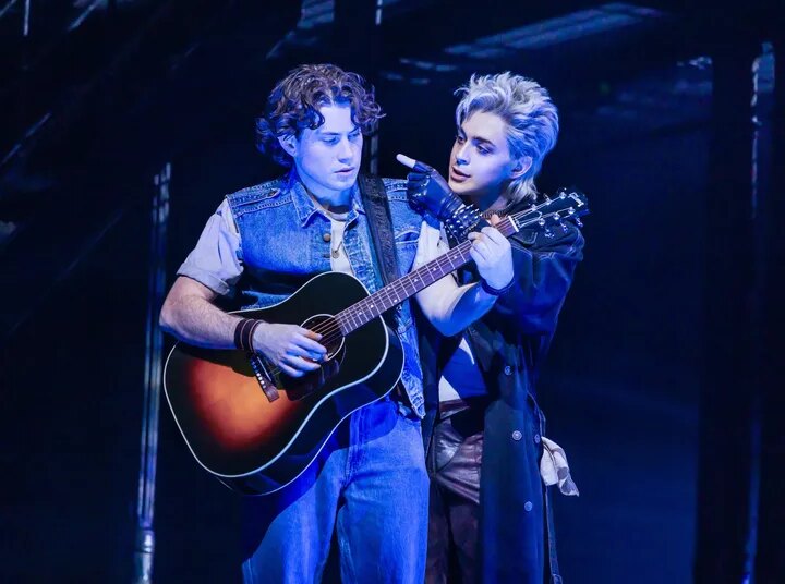 LJ Benet, left, and Ali Louis Bourzgui star in Broadway's "The Lost Boys," which earned 12 Tony Award nominations.