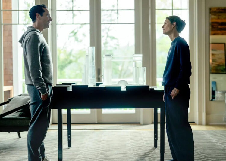 Matthew Rhys as Nile and Claire Danes as Aggie in 'The Beast in Me'Credit: Chris Saunders/Netflix