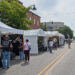 Art on the Square 2026 kicked off Friday afternoon in downtown Belleville as folks arrived early to look at different artworks, including metal sculptures by artist Mark Dietzel (at left).