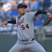 May 8, 2026; Kansas City, Missouri, USA; Detroit Tigers starting pitcher Keider Montero (54) throws a pitch in the first inning against the Kansas City Royals at Kauffman Stadium. Mandatory Credit: Peter Aiken-Imagn Images
