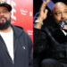Punch wears a black hoodie and cap. Joe Budden on the right holds a microphone, wearing a dark jacket.