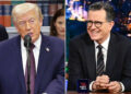 Trump warns he'll deliver a 'message' to Stephen Colbert 'at a later date' ahead of “Late Show” finale