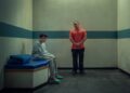 (L to R) Owen Cooper as Jamie Miller, Stephen Graham as Eddie Miller, in Adolescence.