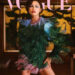 Zendaya brought dramatic movement and color to the Vogue Brasil shoot with a shimmering fringe dress and classic beauty styling.