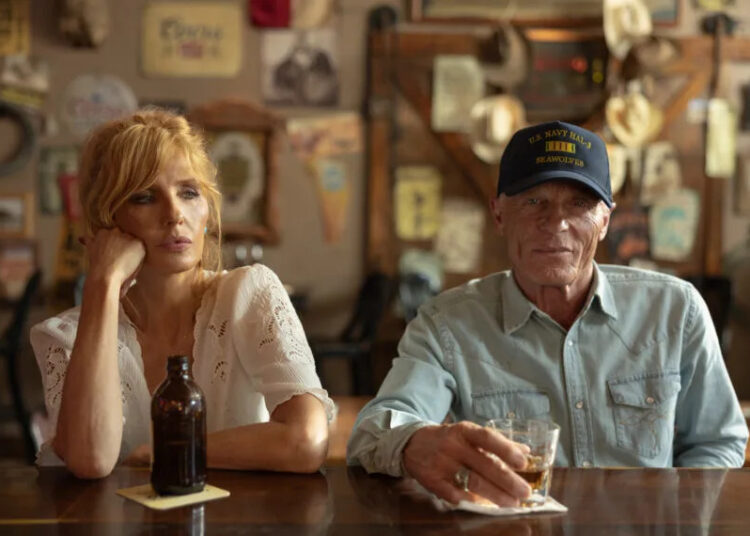 Kelly Reilly as Beth Dutton and Ed Harris as Everett McKinney in 'Dutton Ranch' Season 1 Episode 2