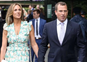 Harriet Sperling and Peter Phillips attend Wimbledon in 2024. By: MEGA