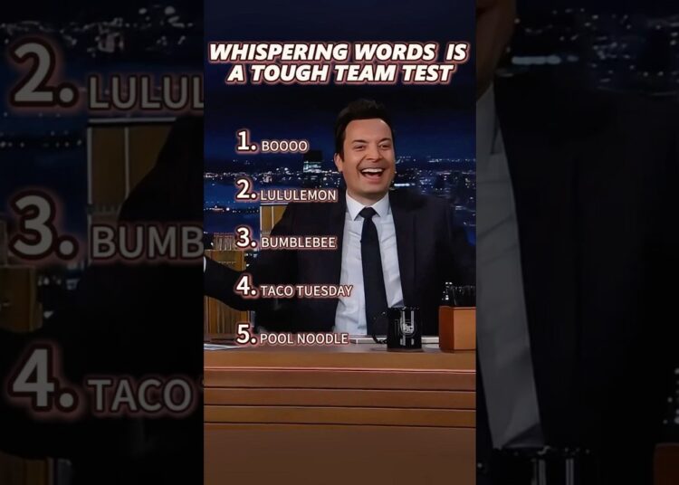 WHISPERING WORDS IS A TOUGH TEAM TEST #celebrity #funny #snl #funny #foryou #laugh #gameshow