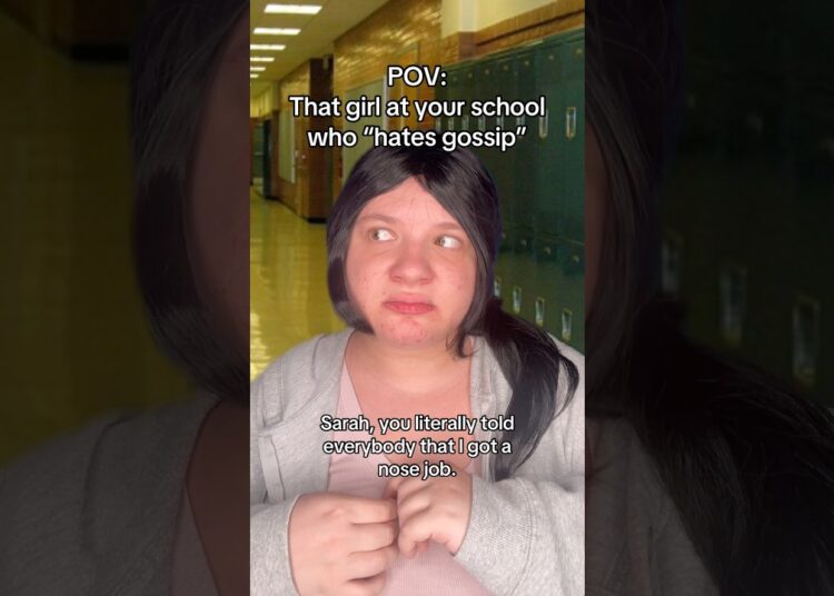 And they’re literally the worst gossip of all #cringe #girl #highschool #comedy #pickme