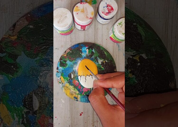 Stone series day 1 /painting on Stone #shorts #painting #art #artist #acrylic #series #subscribe