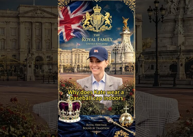 Why does Kate wear a baseball cap indoors #princesskate #princewilliam #fyp #royal