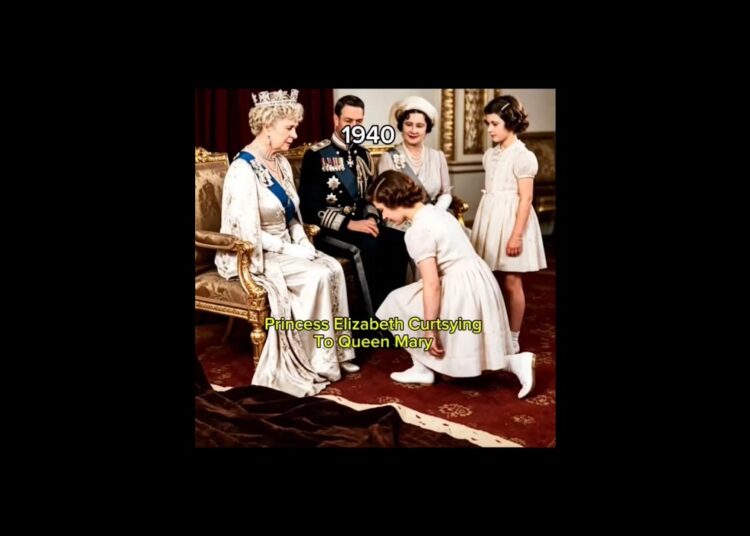 Princess Elizabeth Curtsying To Queen Mary | From Princess Elizabeth to Queen Elizabeth II