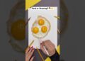 Real or Drawing? 🍳💛 #shorts #drawing #art #draw #egg #artist #painting #creative