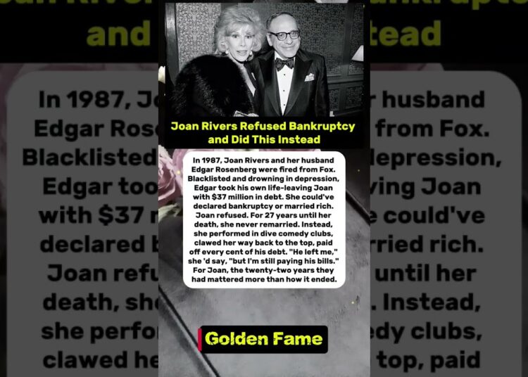 Joan Rivers Refused Bankruptcy and Did This Instead. Edgar Rosenberg. #shorts #celebrity #hollywood