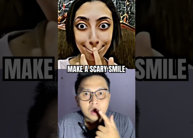 MAKE A SCARY SMILE #scary #memes #smile #tutorials #edit #respect #funny #music #challenge