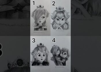 Compilation of super mario galaxy characters 😍❤️✍️  #art #artist #cartoon #drawing #shorts