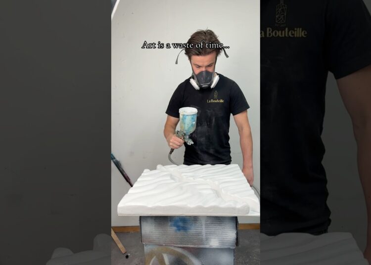 Art is a waste of time… #dutchartist #3dwallpainting #3dwallart #wallsculpture #modernekunst