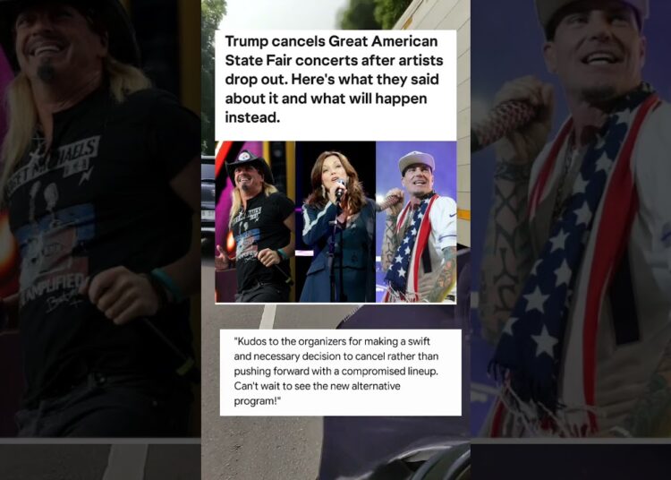 Trump cancels Great American State Fair concerts after artists drop out#celebrity