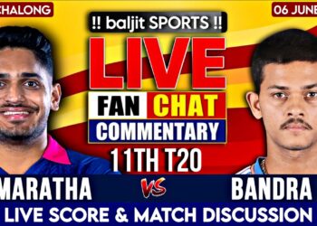 🔴 BB vs MMR | Bandra Blasters vs MSC Maratha Royals | 11th T20 | Live Score & Fan Commentary