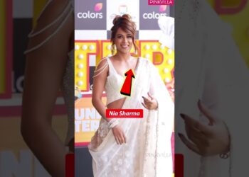 Nia Sharma 🤍 Royal White Saree Look | Laughter Chefs S3 😂 Glamour + Comedy Queen! #niasharma #shorts