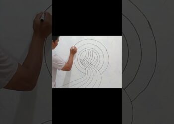Wall painting optical illusion #cattembok3d #tutorial #3dwallpainting #art #shorts