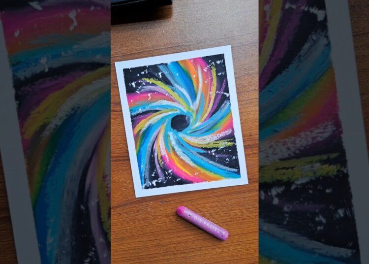🌌 Easy Galaxy Drawing with Oil Pastels | Step-by-Step Space Art Tutorial ✨