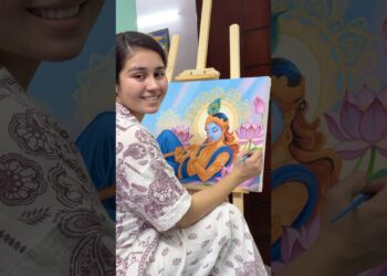 Krishna🌸 #artofkarishma #oilpainting #painting #krishna #artist #art #radhakrishna #blessings