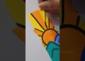 🏔️☀️Colorful Mountain Boho Art Bookmark 💛 Aesthetic Landscape Painting #bookmark #bohoart #diycrafts