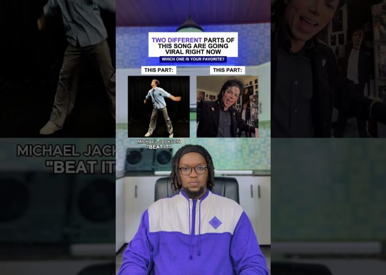 2 Different Parts Of This Song Are Going Viral: Michael Jackson “Beat It” #shorts #michaeljackson