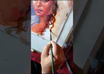 Acrylic On Paper 🎨 #artshorts #artist #acrylicpainting #art #saraarjun