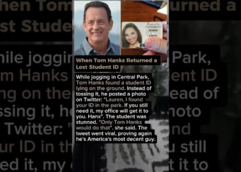 When Tom Hanks Returned a Lost Student ID. Lauren. #shorts #celebrity #hollywood